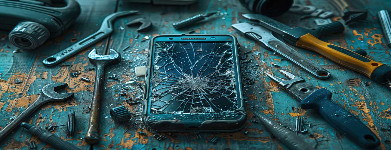 broken mobile phone